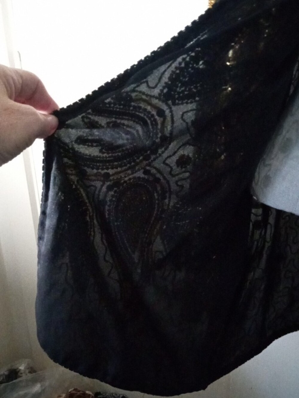 Jakelin Designs 100% Pure Silk Black & Gold Sequin & Beads Plus Size Jacket 3X - Picture 7 of 13